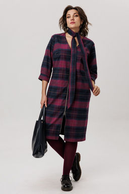 Платье ANELLI 1728-Р винная геометрия  фото 8