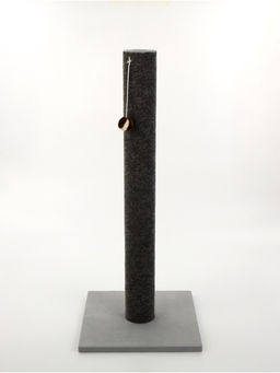 Когтеточка «Столбик» Lowcost ковролиновая с игрушкой, 35×35×85 см, микс цветов