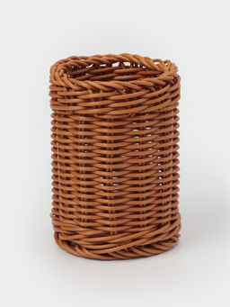 Подставка для столовых приборов Доляна, d=9.5, h=13, пластик, коричневая фото 2