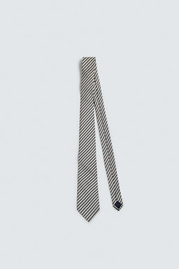 LIMITED EDITION 100% SILK STRIPED TIE - Zara фото 8