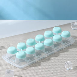 Форма для льда IDEA «Капля», 25×8.5×4 см, с крышкой и клапаном, аквамарин