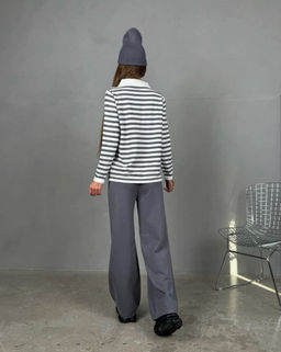 K13195 Костюм тройка: джемпер, брюки, шапка ГРАФИТ