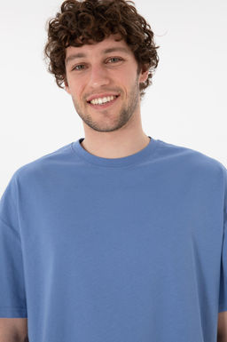 Erkek Long Fit Bisiklet Yaka Koyu Mavi Basic Ti__rt Sepette S_rpriz _ndirim - U.s. polo assn фото 3
