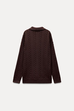 CABLE KNIT POLO SHIRT - Zara фото 3