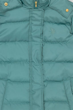 U. S. Polo Assn Мятное пальто с капюшоном для девочки - U.s. polo assn фото 3