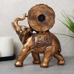 Часы статуэтка Слон 20 см / 321A /уп 36/ - ГалеонТрейд фото 3