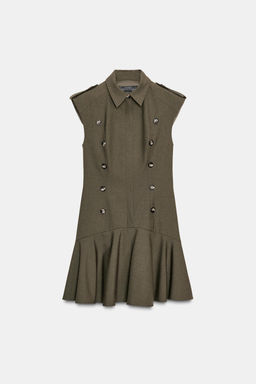 SHORT DRESS WITH SHOULDER PADS AND RUFFLES - Zara фото 7