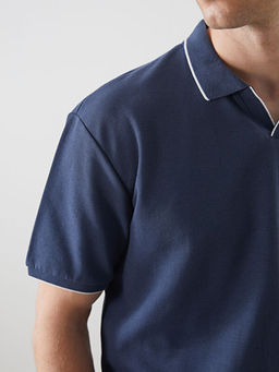 Polo Yaka K?sa Kollu Basic Erkek Ti??rt