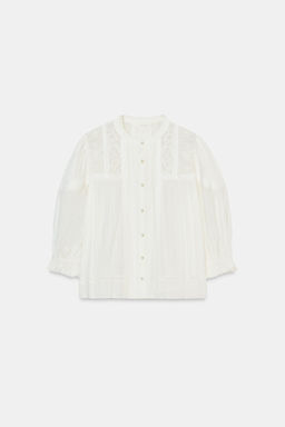 ZW COLLECTION ROMANTIC COTTON SHIRT - Zara фото 14