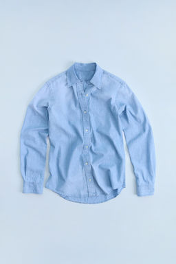 REGULAR FIT DENIM SHIRT - Zara фото 4