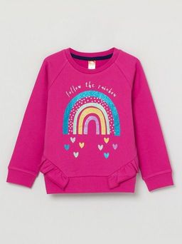 CRB wear/CWKG 62810-46-282 Джемпер модель свитшот для девочки, фуксия/Ex.Cherubino
