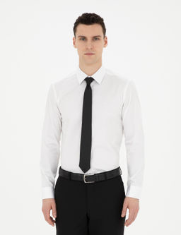 Beyaz Slim Fit Uzun Kollu Basic G_mlek - Pierre cardin фото 8