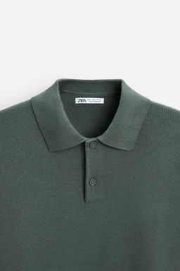 VISCOSE BLEND KNIT POLO SHIRT - Zara фото 32