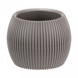 Кашпо для цветов пластмассовое Пиканто 0,35л, д11,5см, h9см, поддон на защелках, французский серый (Россия)