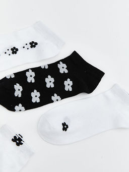 ?i?ekli Kad?n Patik ?orap 5li