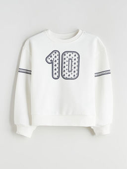 Bisiklet Yaka K?z ?ocuk Sweatshirt