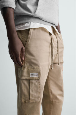 PANTAL?N CARGO SLIM FIT / Beige - Zara фото 5