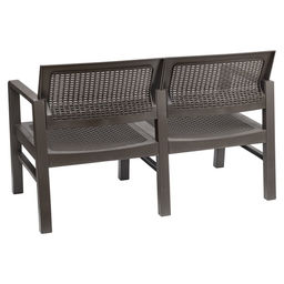 Диван садовый «Ротанг», пластик, 120×58×75 см, цвет мокко