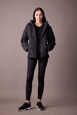 Водоотталкивающее пальто приталенного кроя DeFactoFit с капюшоном  фото 2