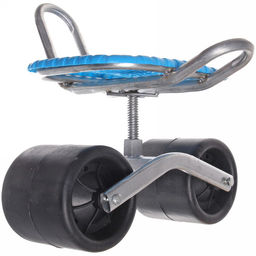 Стул садовый на колесах для прополки и работы в саду 35*47*14см с поворотным механизмом(360), цвет синий