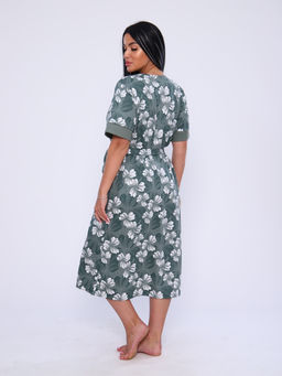 Х33 халат Лена (хаки цветы) - Иванушка-трикотаж фото 7