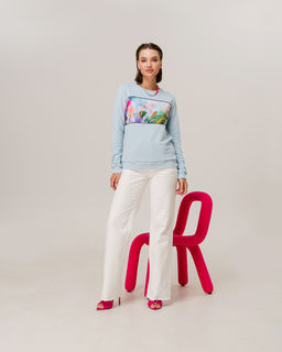 Свитшот с горизонтальной вставкой SPP003 - Sahar art lab фото 9