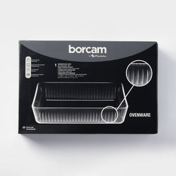 Форма для запекания Paşabahçe Borcam, 3 л, 30.6×20.9 см, прямоугольная, жаропрочное стекло, прозрачная