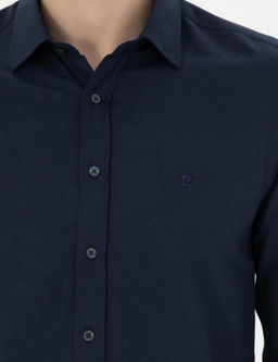 Lacivert Slim Fit Uzun Kollu G_mlek