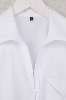 Beyaz Cep Detayl? Onu Dugmeli Gomlek TWOAW26GO00058 - Trendyolmilla фото 7