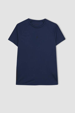 DeFactoFit Облегающая футболка с круглым вырезом и принтом в стиле спортсмен с короткими рукавами  фото 7