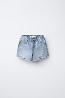 BERMUDA ROTOS STRASS / Azul - Zara фото 2