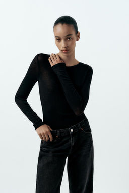 TRF LOW-RISE STRAIGHT JEANS - Zara фото 3