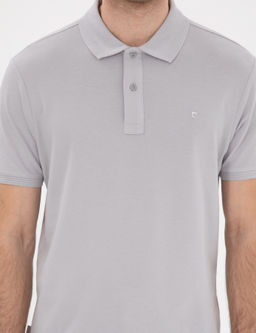 A__k Gri Slim Fit K_vr_lmaz Polo Yaka Basic Ti__rt - Pierre cardin фото 13