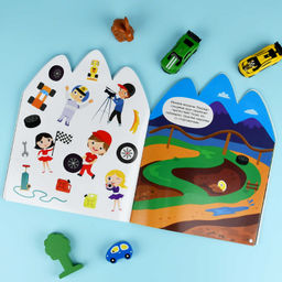 Книжка-картинка для детей. Серия Книжка с наклейками арт. 72150 КРУТЫЕ ГОНКИ /200х260 мм,