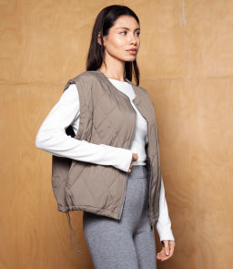 Жилет #КТ750, бежево-серый - Dommod фото 2