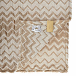 Плед/покрывало 100х150см "Гирвас", велсофт "Volna" набивной, тиснение зигзаг, полиэстер 100%, плотность 270г/м2, упаковка: 16х33см пояс бумажный, "Домашняя мода" (Россия)