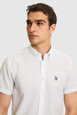 Erkek Beyaz Ksa Kollu Gmlek - U.s. polo assn фото 2