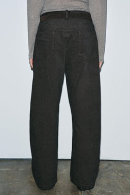 ZW COLLECTION STRIPED WIDE-LEG TROUSERS