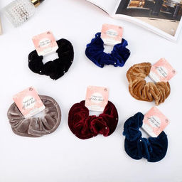 Цена за 2 шт. Резинка для волос «Орбита», бархат, МИКС