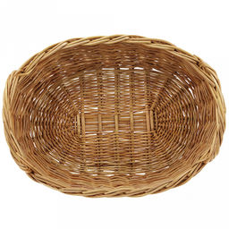 Корзинка плетеная №1 30х22х9см, овальная, глубокая, дно и стенки из ивовой лозы, с ручками, ручное плетение (Россия) - Домашняя мода фото 4