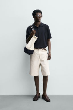 POLO PUNTO REGULAR FIT MEZCLA ALGOD?N / Marino oscuro