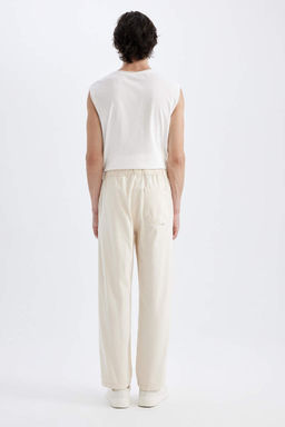 Льняные брюки прямого кроя - Defacto фото 6