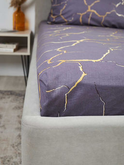 Простыня бязь - Кракле, цвет серый 150х215