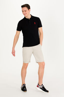 Мужская черная базовая футболка с воротником поло - U.s. polo assn фото 5