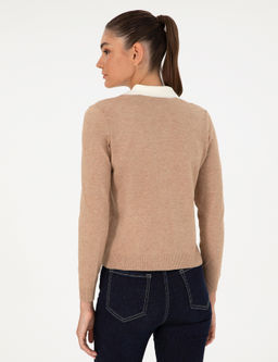 Bej Slim Fit Kazak - Pierre cardin фото 5