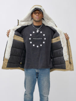 Парка мужская зимняя удлиненная с мехом хаки цвета 8753G - Mtforce фото 11