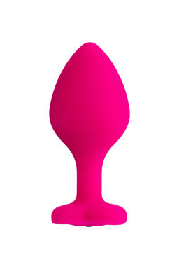 Анальная втулка ToDo by Toyfa Diamond Heart, силикон, розовая, 8 см, 3,5 см