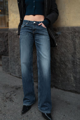 TRF WIDE-LEG LOW-RISE JEANS - Zara фото 41