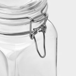 Банка для сыпучих продуктов Paabahe Cremlin, 1.3 л, с бугельным замком, стекло, прозрачная