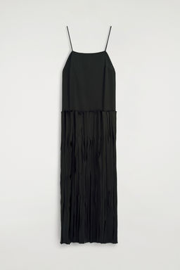 APPLIQU?D PANELLED MIDI DRESS
